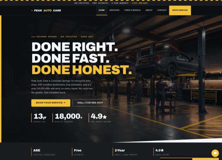 Peak Auto website demo