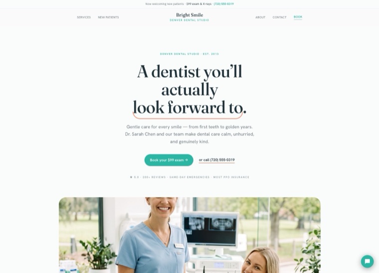 Bright Smile Dental website demo