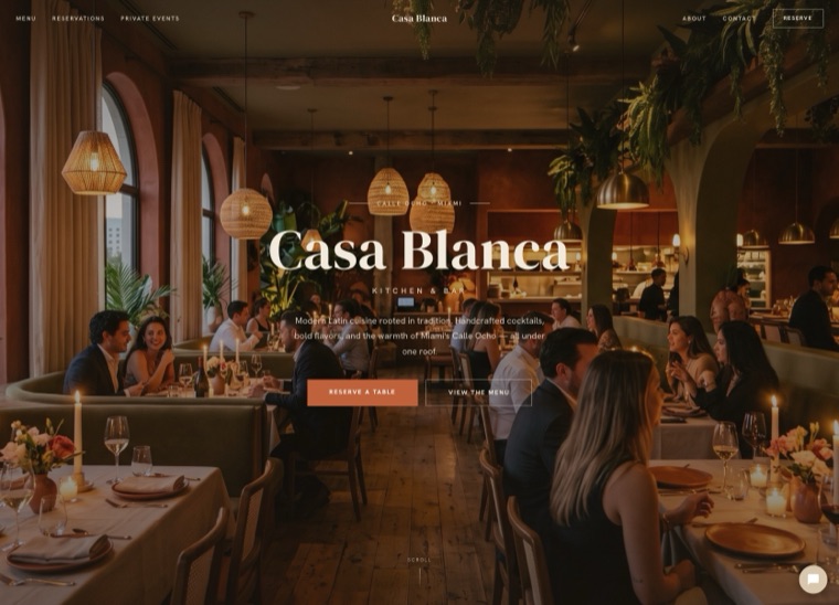 Casa Blanca website demo